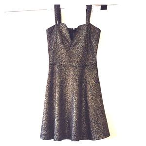 Black and gold sparking dress